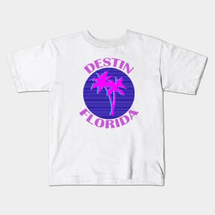 Destin Florida Neon Kids T-Shirt